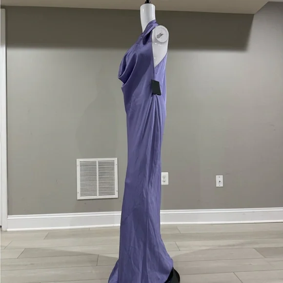 $325 NORMA KAMALI
Women's Bias-cut Satin Halter Gown In Lilac size Xl - Picture 5 of 8